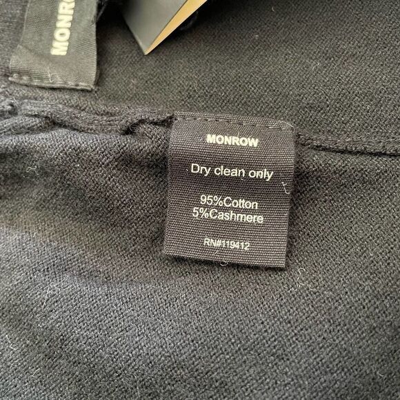 NWT Monrow Camo Striped Black Sweatpants - Size: Small - Picture 4 of 6
